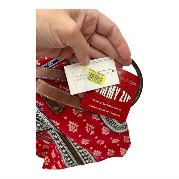 Tommy Hilfiger Zip Expandable Purse Tote Bag HTF NOS - Picture 3 of 12